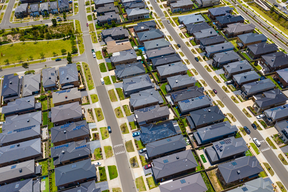 Aerial Photo Of Contemporary Houses In Suburban Melbourne